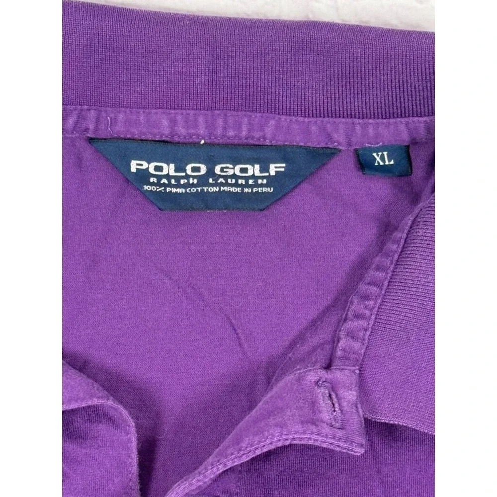 Polo Golf Ralph Lauren Mens XL Jersey Short Sleeve Shirt Purple 100% Pima Cotton